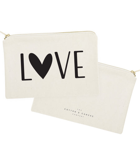 Love Cotton Canvas Cosmetic Bag by The Cotton & Canvas Co.