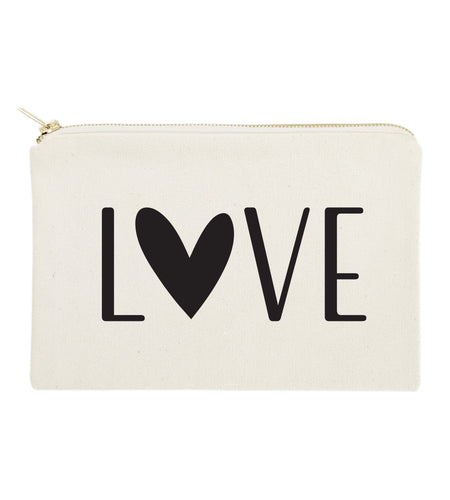 Love Cotton Canvas Cosmetic Bag by The Cotton & Canvas Co.