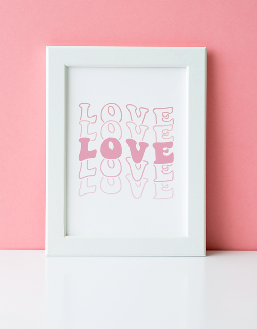 Load image into Gallery viewer, Love Love Love Valentine's Day Home Wall Decor Print by WinsterCreations™ Official Store
