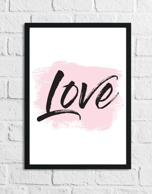 Load image into Gallery viewer, Love Pink Brush Wall Decor Bedroom Print by WinsterCreations™ Official Store
