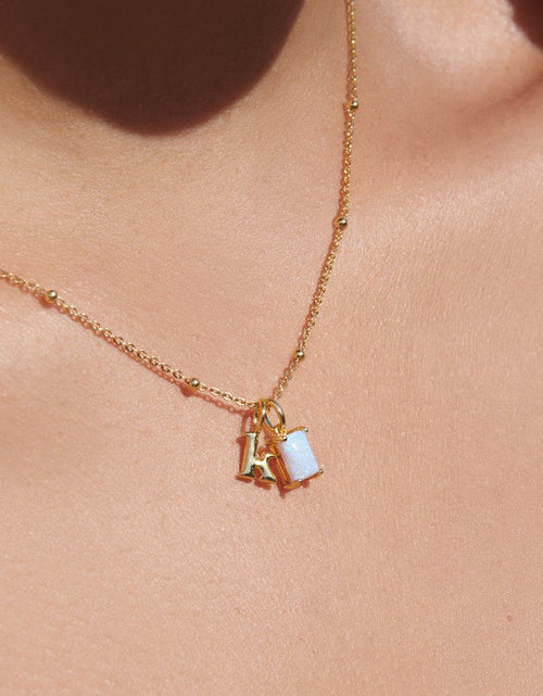 Load image into Gallery viewer, Initial Necklace by Little Sky Stone
