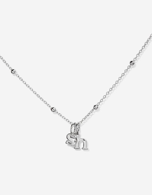 Load image into Gallery viewer, Initial Silver Necklace by Little Sky Stone
