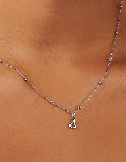 Load image into Gallery viewer, Initial Silver Necklace by Little Sky Stone

