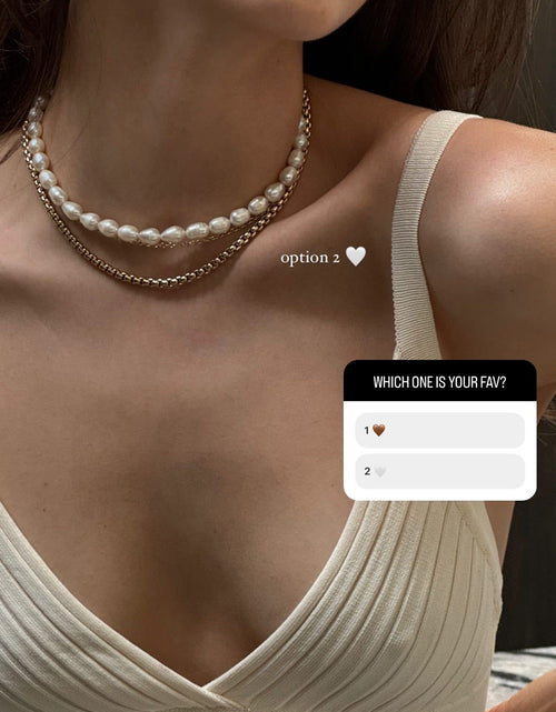 Load image into Gallery viewer, Luciana Box Chain Necklace by eklexic jewelry
