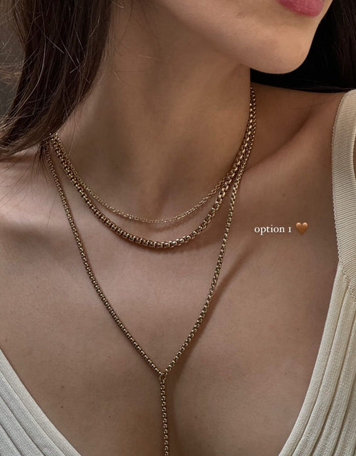 Load image into Gallery viewer, Luciana Box Chain Necklace by eklexic jewelry
