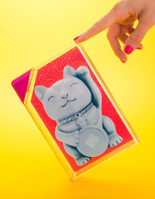 Load image into Gallery viewer, Lucky Cat Rectangular Water Bottle | Fits in Handbag by The Bullish Store
