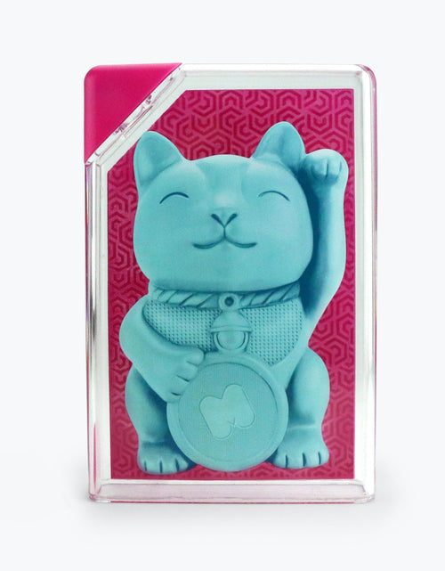 Load image into Gallery viewer, Lucky Cat Rectangular Water Bottle | Fits in Handbag by The Bullish Store
