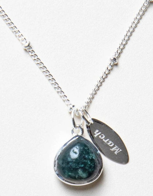 Load image into Gallery viewer, March Bloodstone Birthstone Necklace by Tiny Rituals
