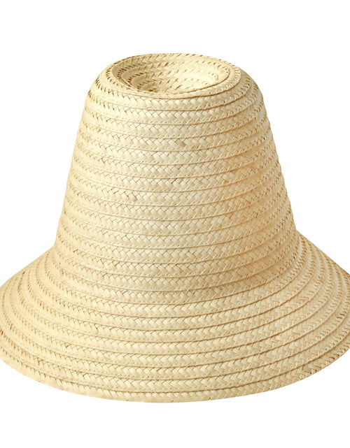 Load image into Gallery viewer, MARGO Palm Straw Hat in Nude by BrunnaCo
