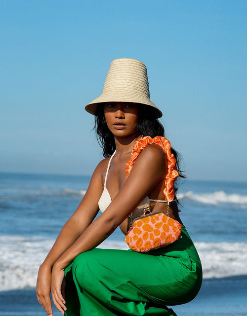 Load image into Gallery viewer, MARGO Palm Straw Hat in Nude by BrunnaCo
