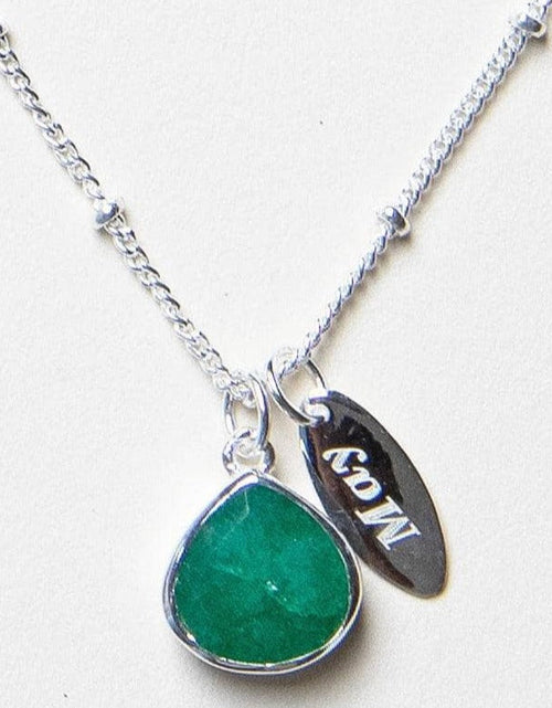 Load image into Gallery viewer, May Emerald Birthstone Necklace by Tiny Rituals
