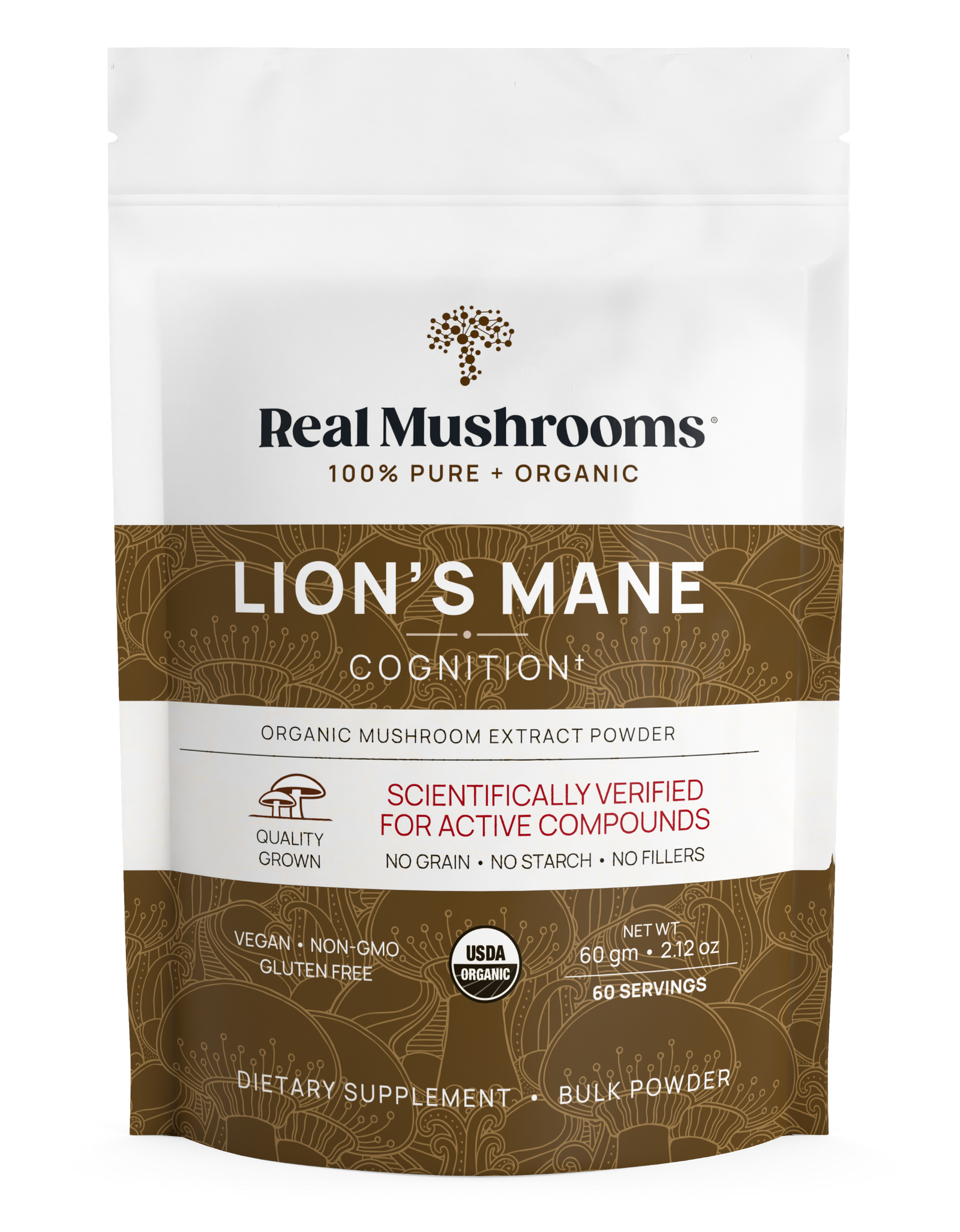 Lions Mane Mushroom Powder by Real Mushrooms