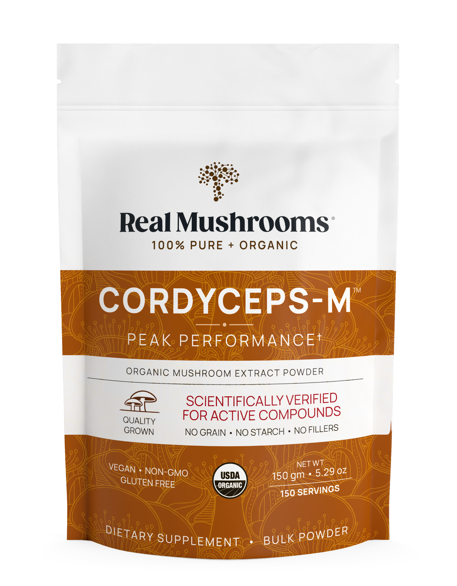 Organic Cordyceps Mushroom Extract Powder – Bulk Supplement by Real Mushrooms