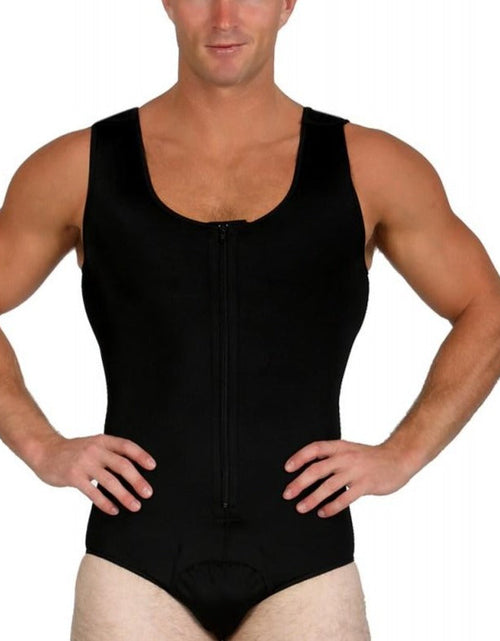 Load image into Gallery viewer, InstantRecoveryMD Men's Compression Post-Surgical Tank Bodysuit W/Front Zipper MD308 by InstantFigure INC
