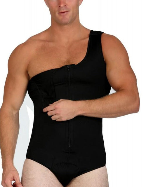 Load image into Gallery viewer, InstantRecoveryMD Men's Compression Post-Surgical Tank Bodysuit W/Front Zipper MD308 by InstantFigure INC
