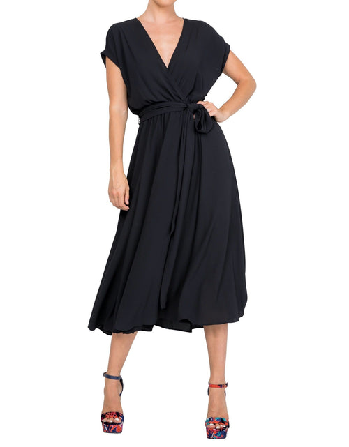 Load image into Gallery viewer, Jasmine Midi Dress - Black by Meghan Fabulous
