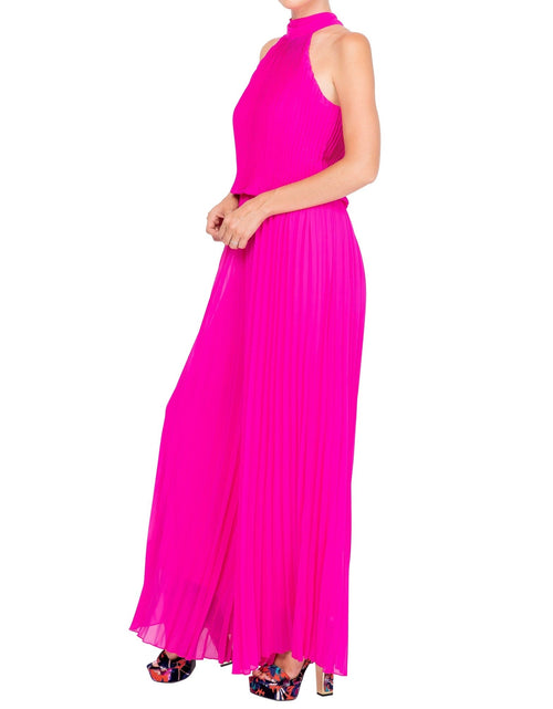 Load image into Gallery viewer, Wild Orchid Pleat Jumpsuit - Magenta by Meghan Fabulous
