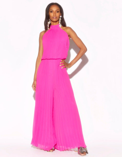 Load image into Gallery viewer, Wild Orchid Pleat Jumpsuit - Magenta by Meghan Fabulous
