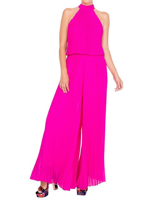 Load image into Gallery viewer, Wild Orchid Pleat Jumpsuit - Magenta by Meghan Fabulous
