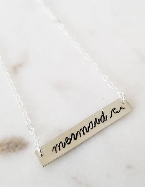 Load image into Gallery viewer, MERMAID Bar Necklace by Salt and Sparkle
