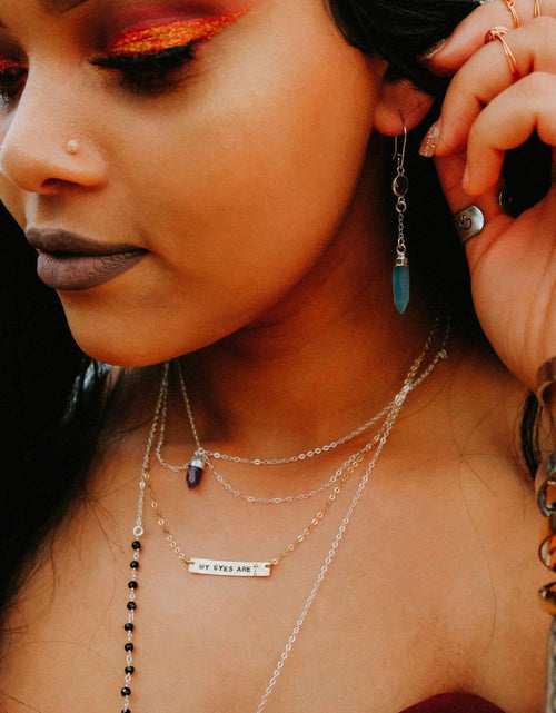 Load image into Gallery viewer, MERMAID Bar Necklace by Salt and Sparkle
