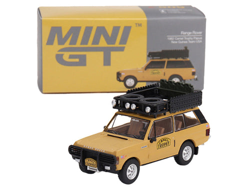 Load image into Gallery viewer, Range Rover with Roofrack Tan "Camel Trophy - Papua New Guinea Team USA" (1982) Limited Edition to 2400 pieces Worldwide 1/64 Diecast Model Car by True Scale Miniatures
