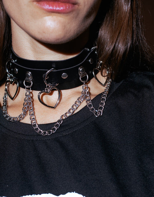 Load image into Gallery viewer, Noir Heart Necklace by The Cursed Closet
