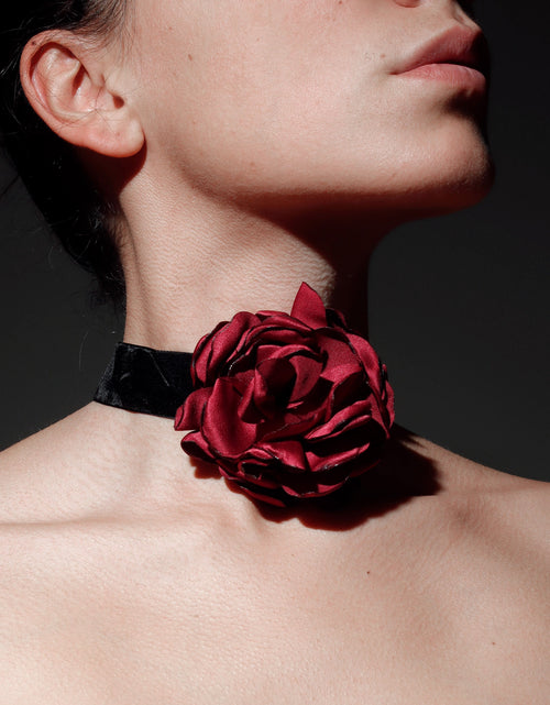 Load image into Gallery viewer, Gothic Rose Lace Necklace by The Cursed Closet
