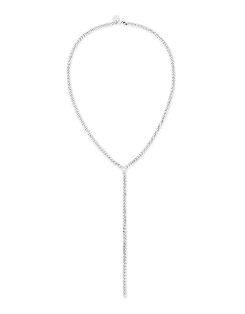 Load image into Gallery viewer, MICRO LINK CURB CHAIN LARIAT by eklexic jewelry
