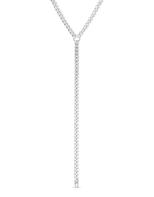 Load image into Gallery viewer, MICRO LINK CURB CHAIN LARIAT by eklexic jewelry
