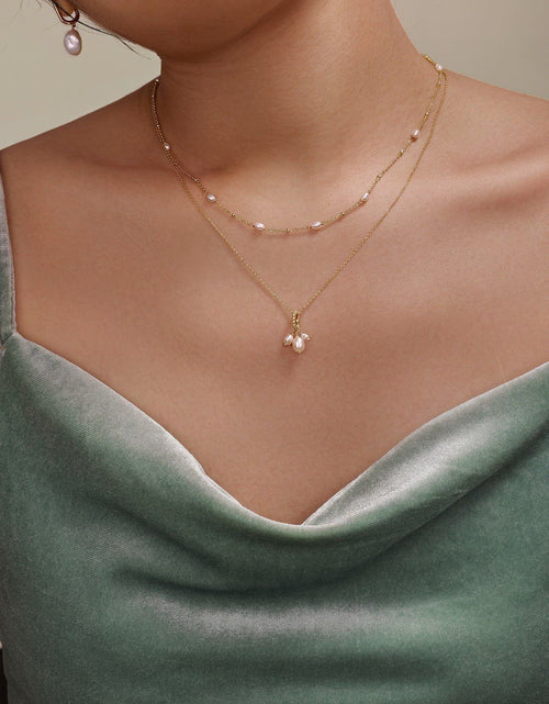 Load image into Gallery viewer, MICRO PEARL &amp; BEAD NECKLACE by eklexic jewelry
