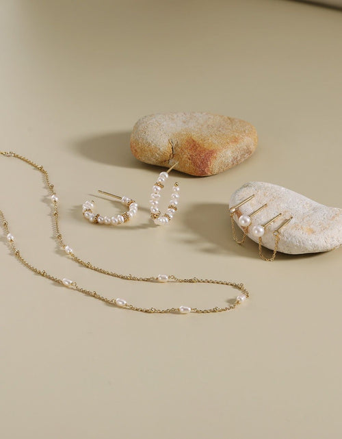 Load image into Gallery viewer, MICRO PEARL &amp; BEAD NECKLACE by eklexic jewelry
