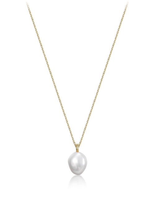 Load image into Gallery viewer, MINI PEARL PENDANT NECKLACE by eklexic jewelry
