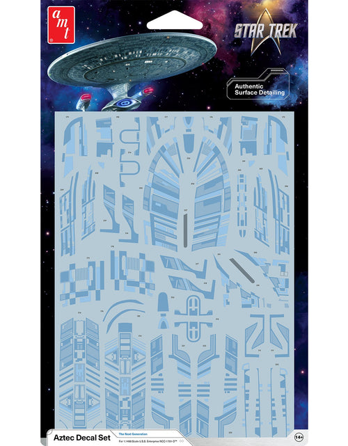 Load image into Gallery viewer, "Star Trek: The Next Generation" U.S.S. Enterprise NCC-1701-D Aztec Decal Set 1/1400 Scale by AMT
