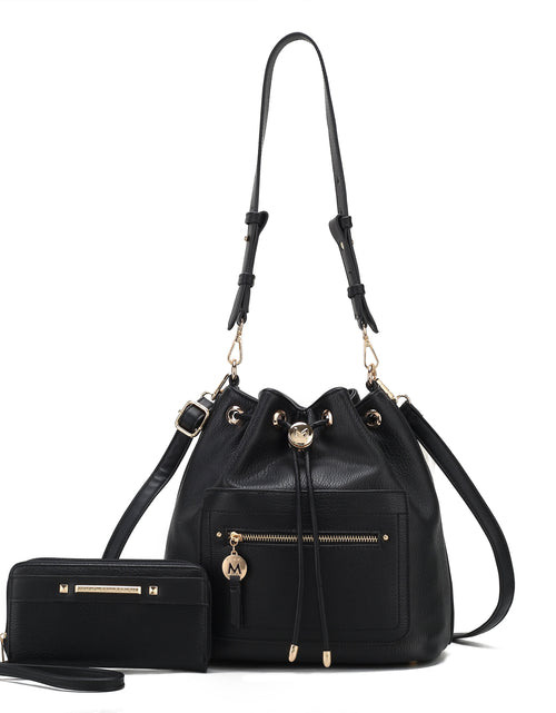 Load image into Gallery viewer, Larissa Bucket Bag and Wallet Set by MKF Collection by Mia K.
