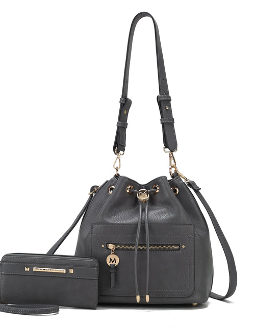 Load image into Gallery viewer, Larissa Bucket Bag and Wallet Set by MKF Collection by Mia K.
