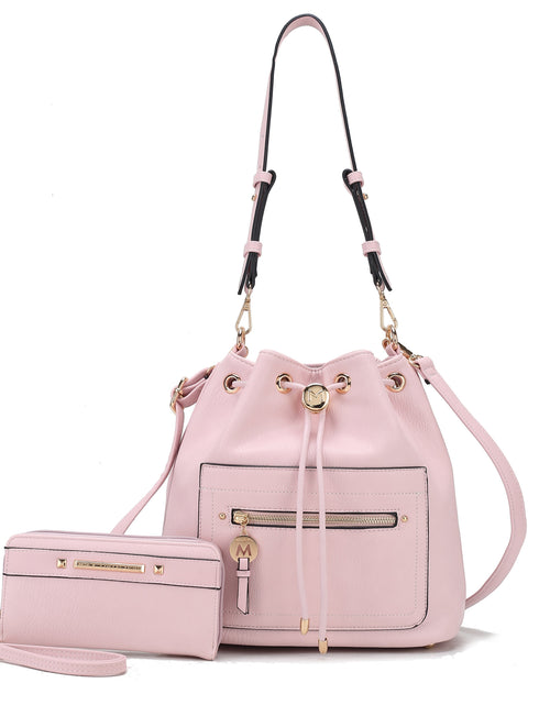 Load image into Gallery viewer, Larissa Bucket Bag and Wallet Set by MKF Collection by Mia K.
