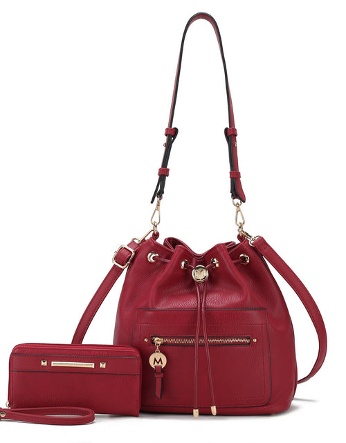 Load image into Gallery viewer, Larissa Bucket Bag and Wallet Set by MKF Collection by Mia K.
