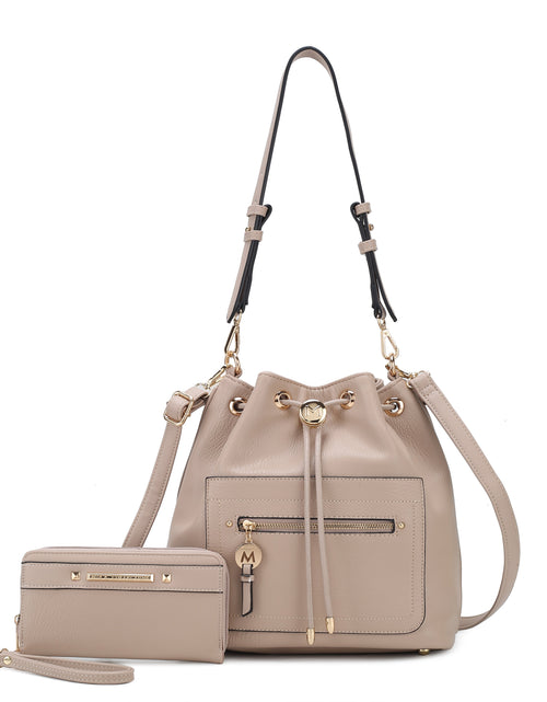 Load image into Gallery viewer, Larissa Bucket Bag and Wallet Set by MKF Collection by Mia K.
