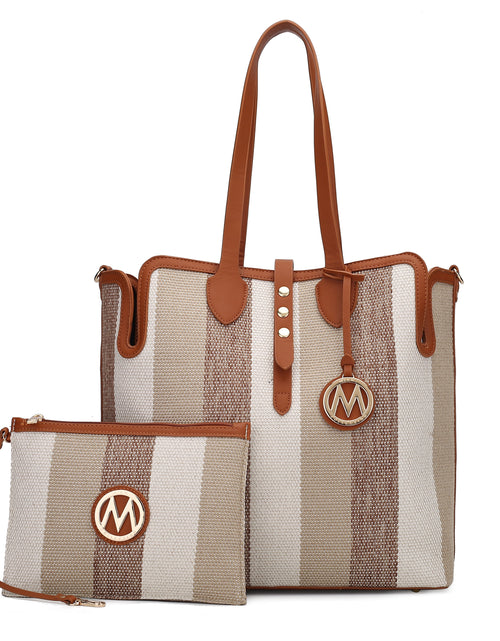 Load image into Gallery viewer, Juliana Tote Bag and Wristlet Set by MKF Collection by Mia K.
