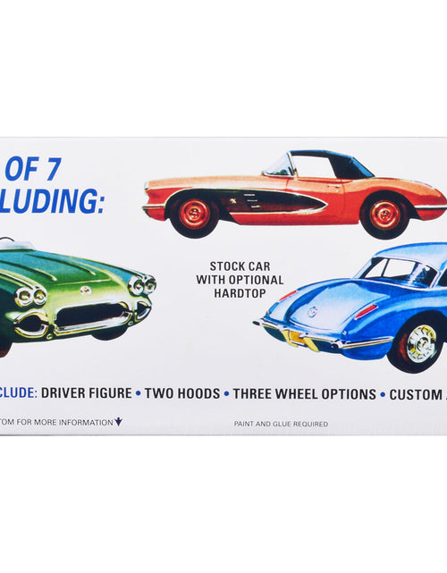Load image into Gallery viewer, Skill 2 Model Kit 1960 Chevrolet Corvette 7-in-1 Kit 1/25 Scale Model by MPC
