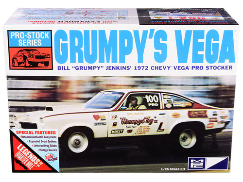 Load image into Gallery viewer, Skill 2 Model Kit 1972 Chevrolet Vega Pro Stock Bill "Grumpy" Jenkins' "Legends of the Quarter Mile" 1/25 Scale Model by MPC
