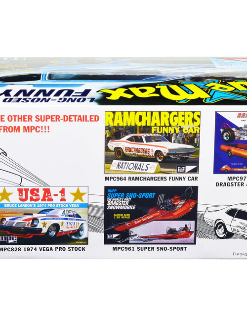 Load image into Gallery viewer, Skill 2 Model Kit "Blue Max" Long Nose Mustang Funny Car 1/25 Scale Model Car by MPC
