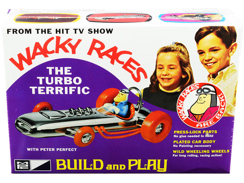 Load image into Gallery viewer, Skill 2 Snap Model Kit The Turbo Terrific with Peter Perfect Figurine "Wacky Races" (1968) TV Series 1/25 Scale Model by MPC
