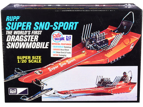 Load image into Gallery viewer, Skill 2 Model Kit Rupp Super Sno-Sport Snowmobile Dragster (The World's First) 1/20 Scale Model by MPC
