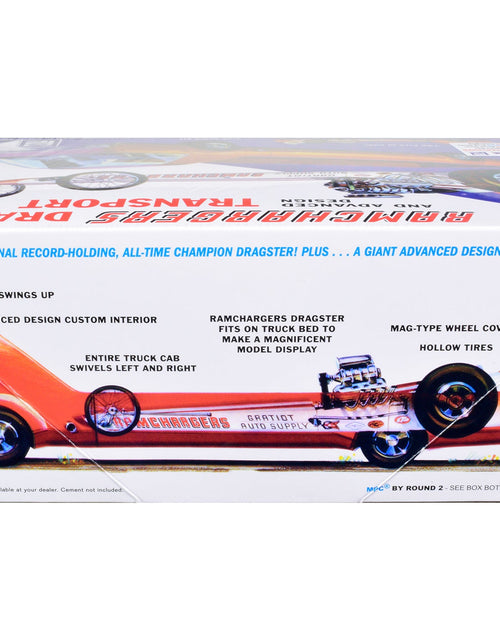 Load image into Gallery viewer, Skill 2 Model Kit Ramchargers Dragster and Advanced Design Transport Truck 2 Kits in 1 1/25 Scale Models by MPC
