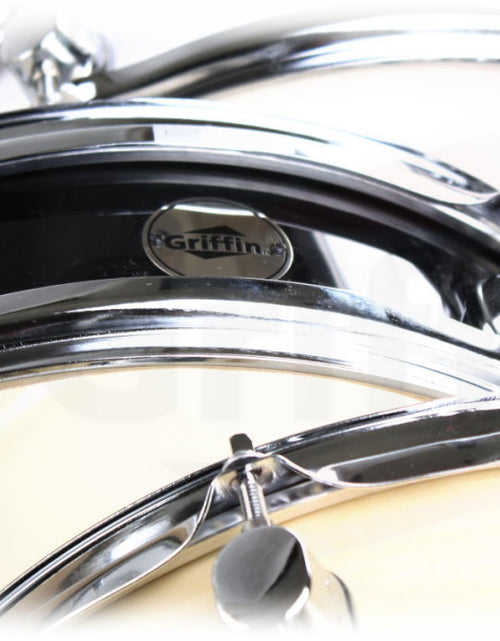 Load image into Gallery viewer, Piccolo Snare Drum 13" x 3.5" by GRIFFIN - 100% Poplar Wood Shell Black PVC &amp; White Coated Drum Head by GeekStands.com
