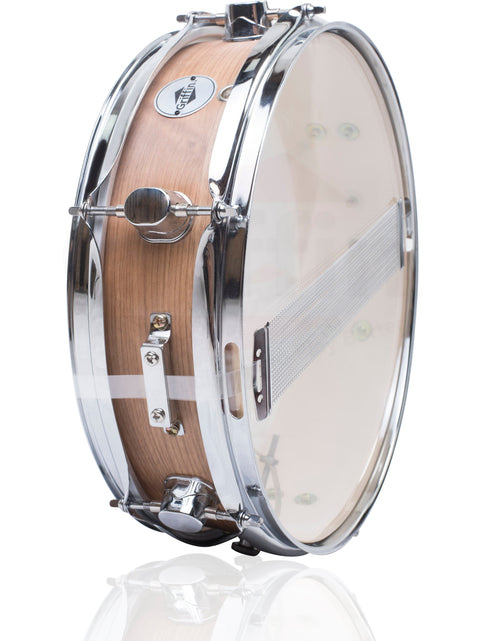 Load image into Gallery viewer, Piccolo Snare Drum 13" x 3.5" by GRIFFIN - 100% Poplar Shell with Oak Wood Finish &amp; Coated Drum Head - Professional Marching Drummers Percussion by GeekStands.com
