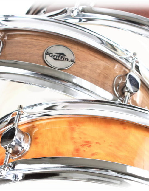 Load image into Gallery viewer, Piccolo Snare Drum 13" x 3.5" by GRIFFIN - 100% Poplar Wood Shell with Black Hickory Finish &amp; Coated Drum Head - Drummers Deluxe Percussion by GeekStands.com
