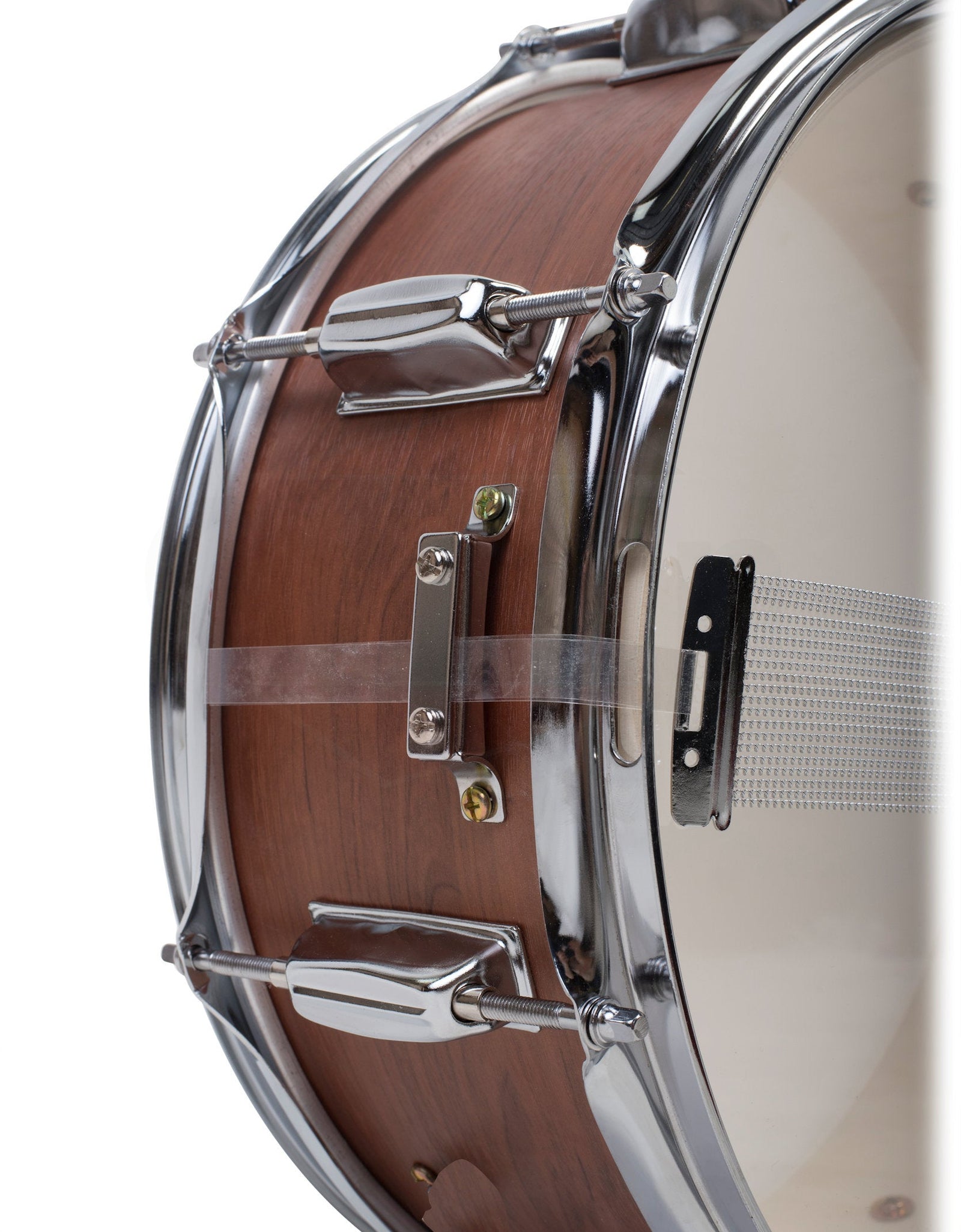 GRIFFIN Snare Drum - Poplar Wood Shell 14" x 5.5" with Flat Hickory PVC - 8 Metal Tuning Lugs by GeekStands.com